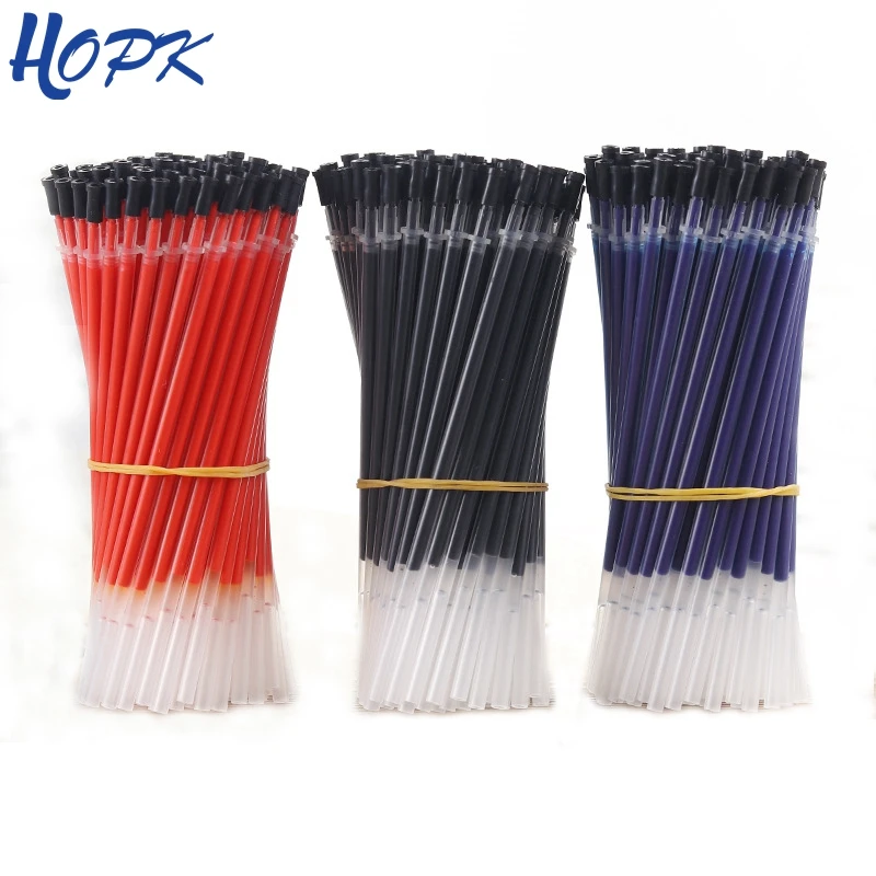 

20Pcs/Lot 0.38mm Gel Pen Refill Neutral Ink Pen Refill Black Blue Red Needle tip Refill Rod for Office School Exam Supplies