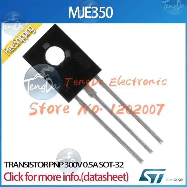 Free Shipping 10PCS/lot MJE350 TRANSISTOR PNP 300V 0.5A SOT 32 350 E350 JE350 [Import original