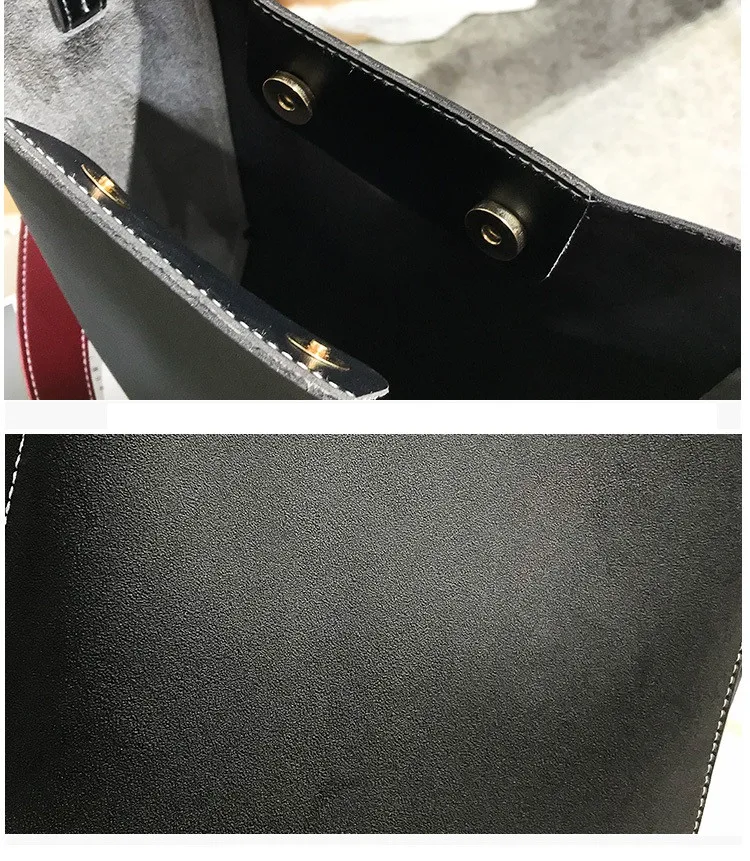 Модная женская сумка-мешок большой емкости из искусственной кожи композитная сумка Горячая Женская Повседневная сумка через плечо кошельки и сумки