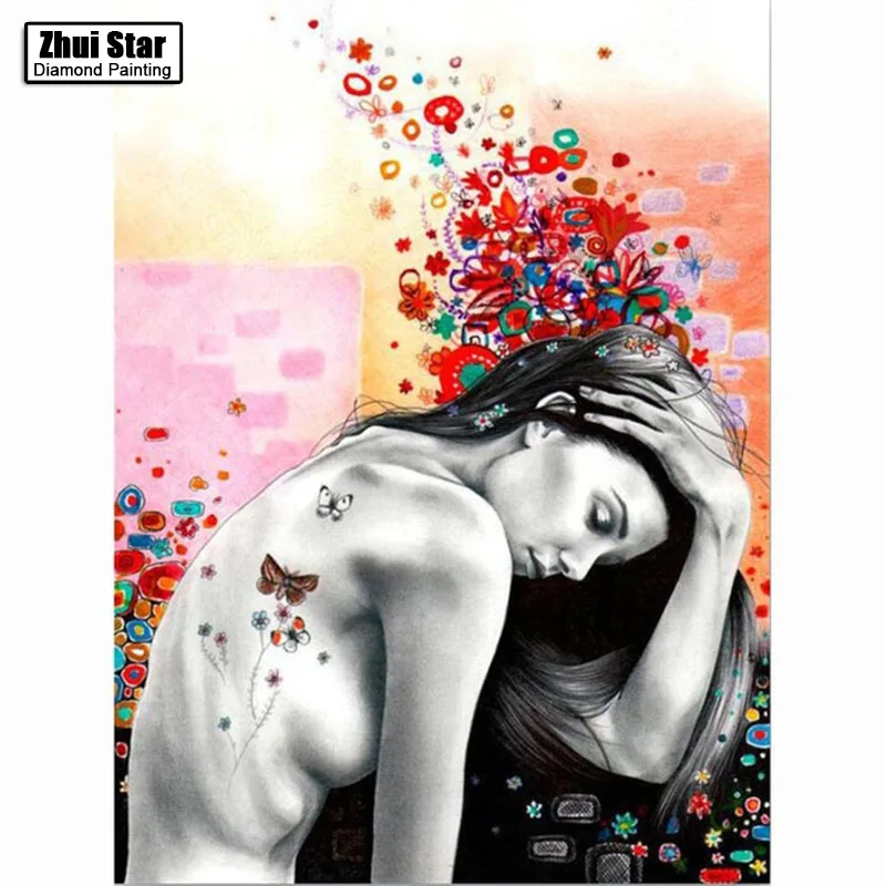 

DIY Diamond Embroidery Body Art 5D Diamond Painting Cross Stitch Mosaic Pattern Full Square Rhinestone Home Decor