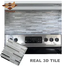 Самоклеющиеся мозаичные плитки щитка стены стикеры винил ванная комната кухня домашний Декор DIY W3