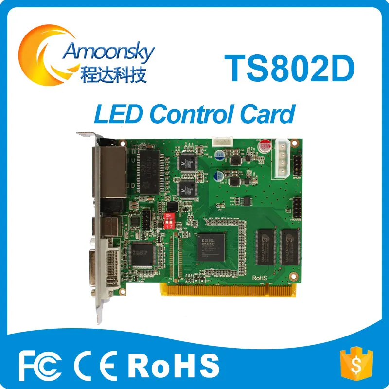 Оптовая linsn система управления отправки карты ts802d для светодио дный дисплей счетчика 11,6 светодио дный экран светодио дный знак rs232