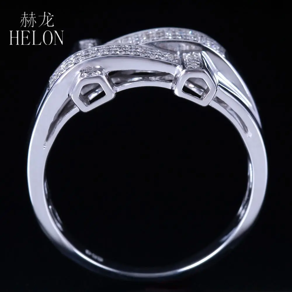 HELON, новинка, для мужчин, s, одноцветное, 10 к, белое золото, 0.3ct, Кольцо C настоящим бриллиантом, для помолвки, модное, проложено, натуральные бриллианты, юбилей, мужское кольцо