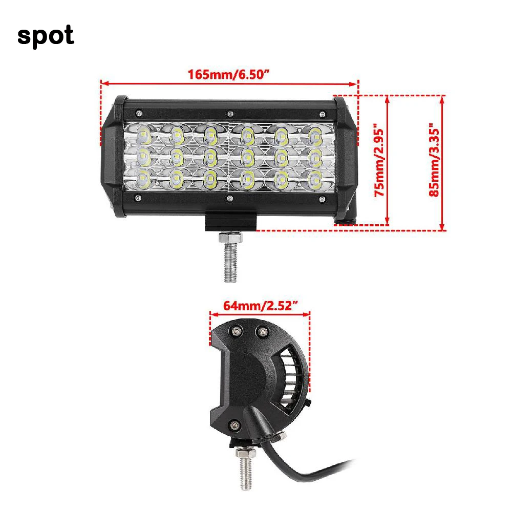 Oslamp 72 Вт " Светодиодный прожектор/Светодиодный прожектор 12 в 24 в 6000 К светодиодный фары дальнего света для авто машина пикап внедорожник ATV RZR вагон-кемпер