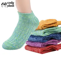 Cody Сталь Wamen летние носки Повседневное Винтаж носки Для женщин милые модные Harajuku Стиль носки женские хлопок 3 пар/лот