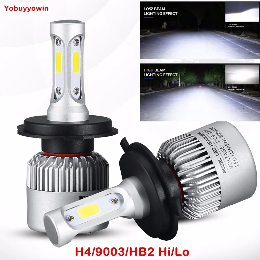 H4 9003 HB2 Hi/Lo LED Headlight Fog DRL Bulbs C6 series Conversion Kit