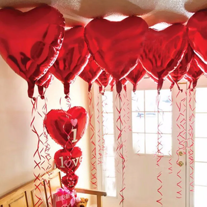 100 LOVE HEART SHAPE BALLOONS Wedding Party Romantic baloon Birthday decoration