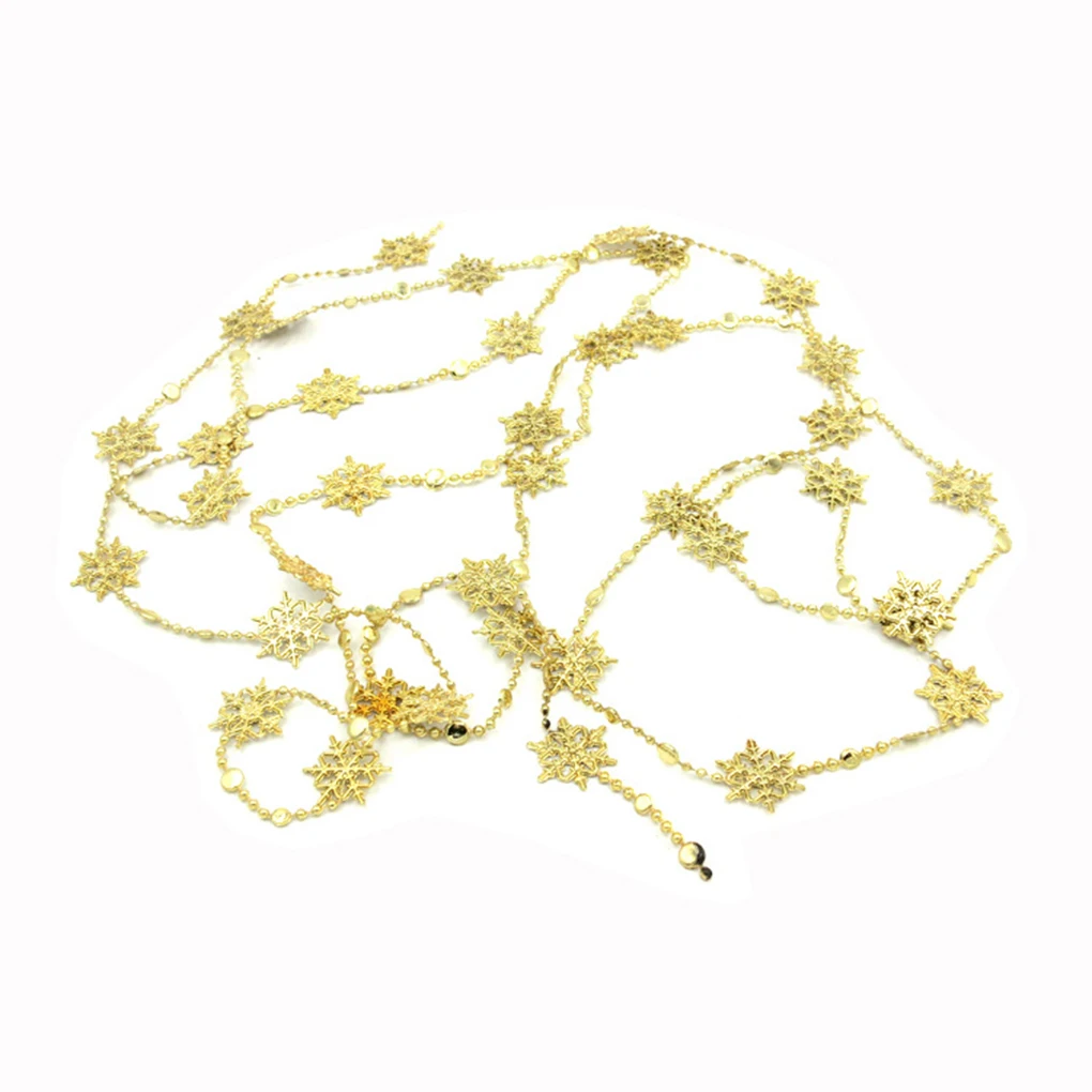 

2.7m Christmas Ornaments Snowflake Chain Party Supplies Festival Christmas Tree Decor