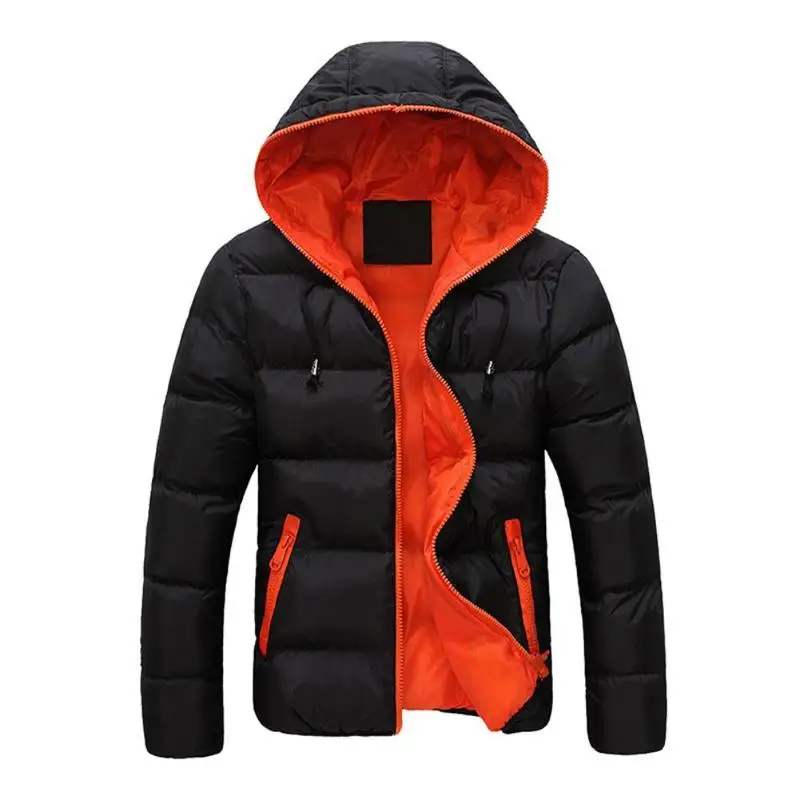 2019 Winter Cotton Warm Outwear Parka Winter Jacket Men Hooded Collar Coat Mens Warm Down Casual Coats with Zipper Pocket 18