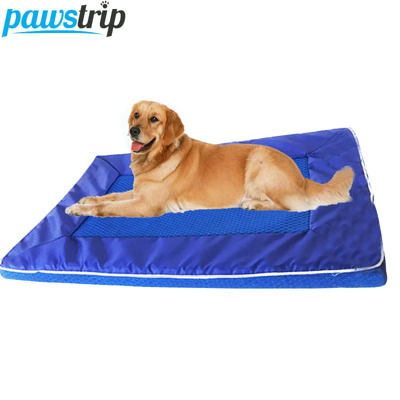 Цена Pawstrip, 3 размера, летняя кровать для собак, Оксфорд, нейлон, охлаждающие кровати для кошек, дышащие, съемные, пригодные для стирки, коврик для б...