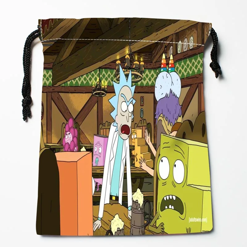 Цвет: желтый Best Рик и Морти Drawstring Сумки для хранения пользовательских печатных получать компрессионный мешок Тип Сумки Размеры 18x22 см Сумки для хранения - Цвет: Цвет: желтый