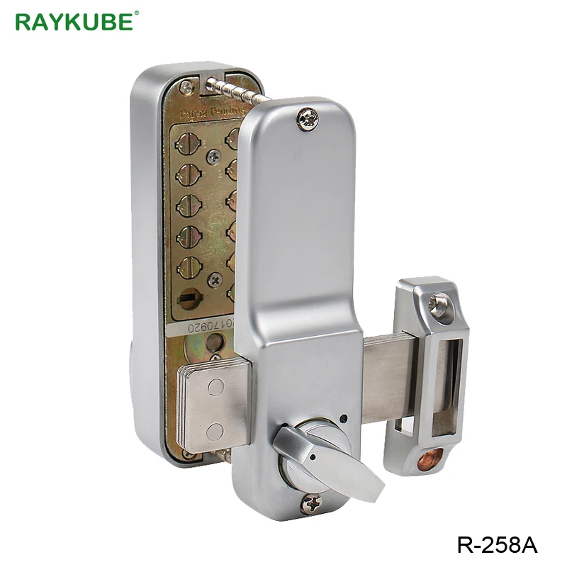 RAYKUBE механический цифровой дверной замок с паролем для любой погоды Водонепроницаемый дверной замок из цинкового сплава R-258A