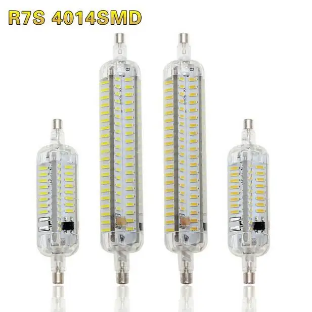 

R7s Led Bulb 78mm 5W Led Corn Bulb 118mm 10W AC 110V 220V R7s 4014 SMD Silicone Leds Lamps Replace Halogen Light