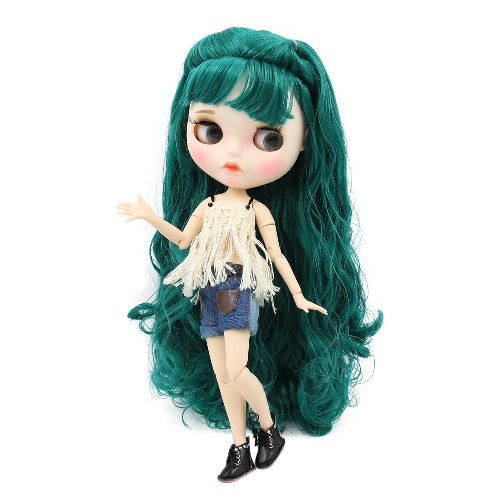 ICY Fortune Days factory blyth кукла белая кожа суставное тело новое матовое лицо зеленые длинные вьющиеся волосы DIY sd Подарочная игрушка