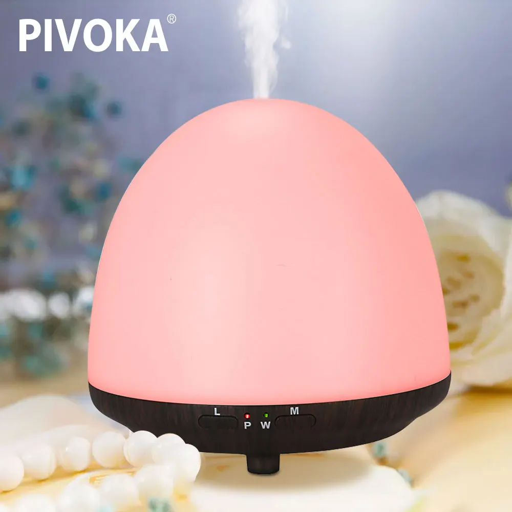 

PIVOKA Ultrasonic Mini Air Humidifier Essential Oil Aroma Diffuser Two-color Light Portable Car Aromatherapy Humidifier