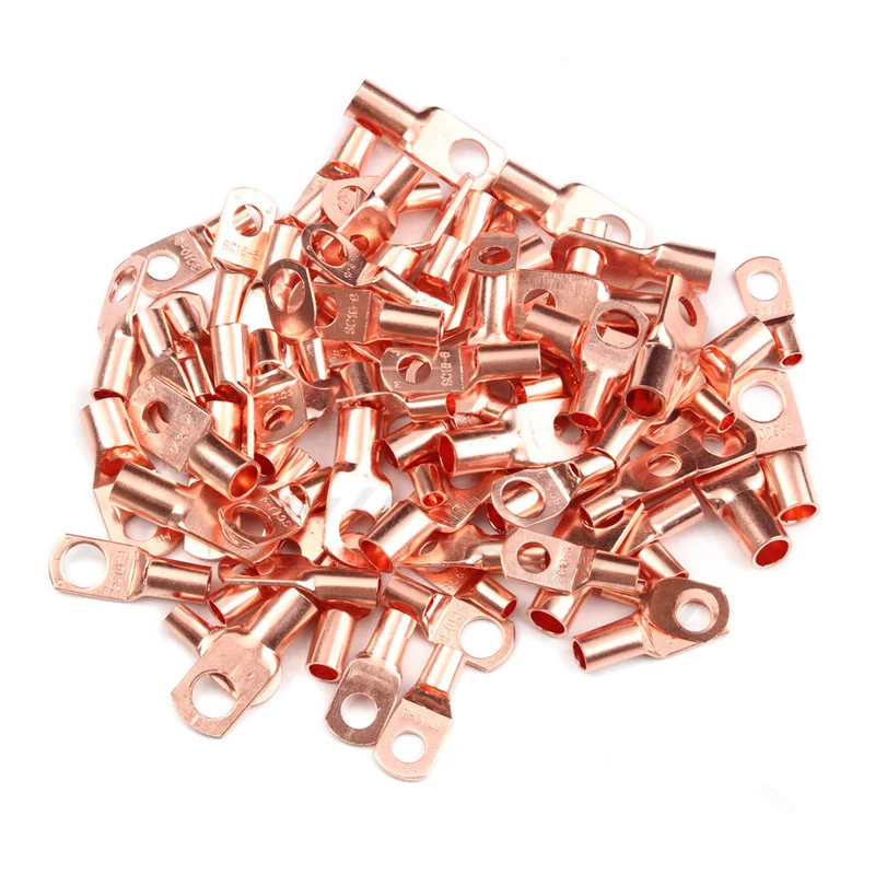 

10Pcs Assortment Kit Bolt Hole Tinned Copper SC6-SC25 Lugs Battery Terminals Set Electric Wire Cable Connectors