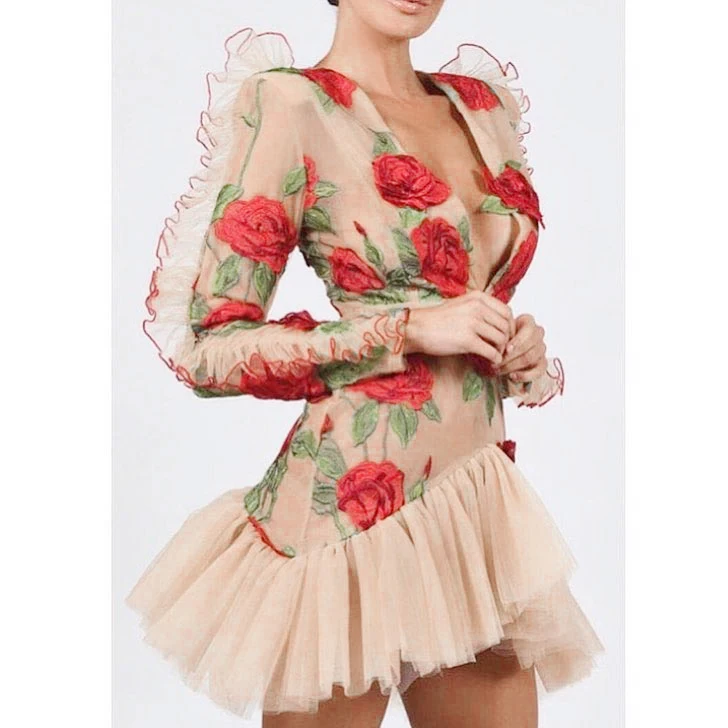 

Autumn Winter Long Sleeve Bandage Dress Sexy Celebrity Night Club Fashion Party Mini Mesh Dresses Elegant