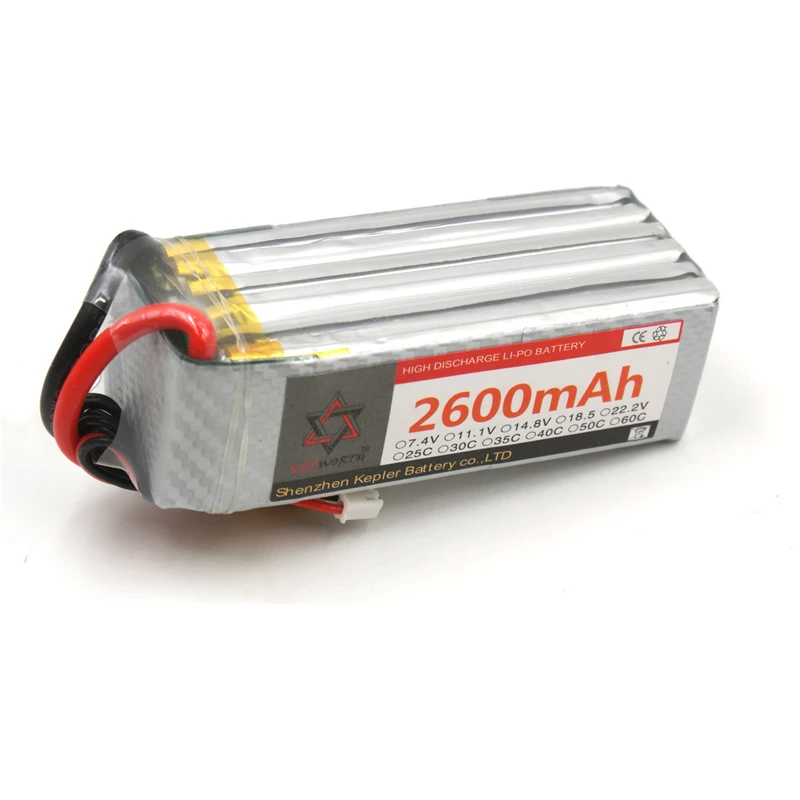 RC Lipo батарея 6S 22 2 V 2600mAh 25C 35C 60C литий полимерный аккумулятор для автомобиля