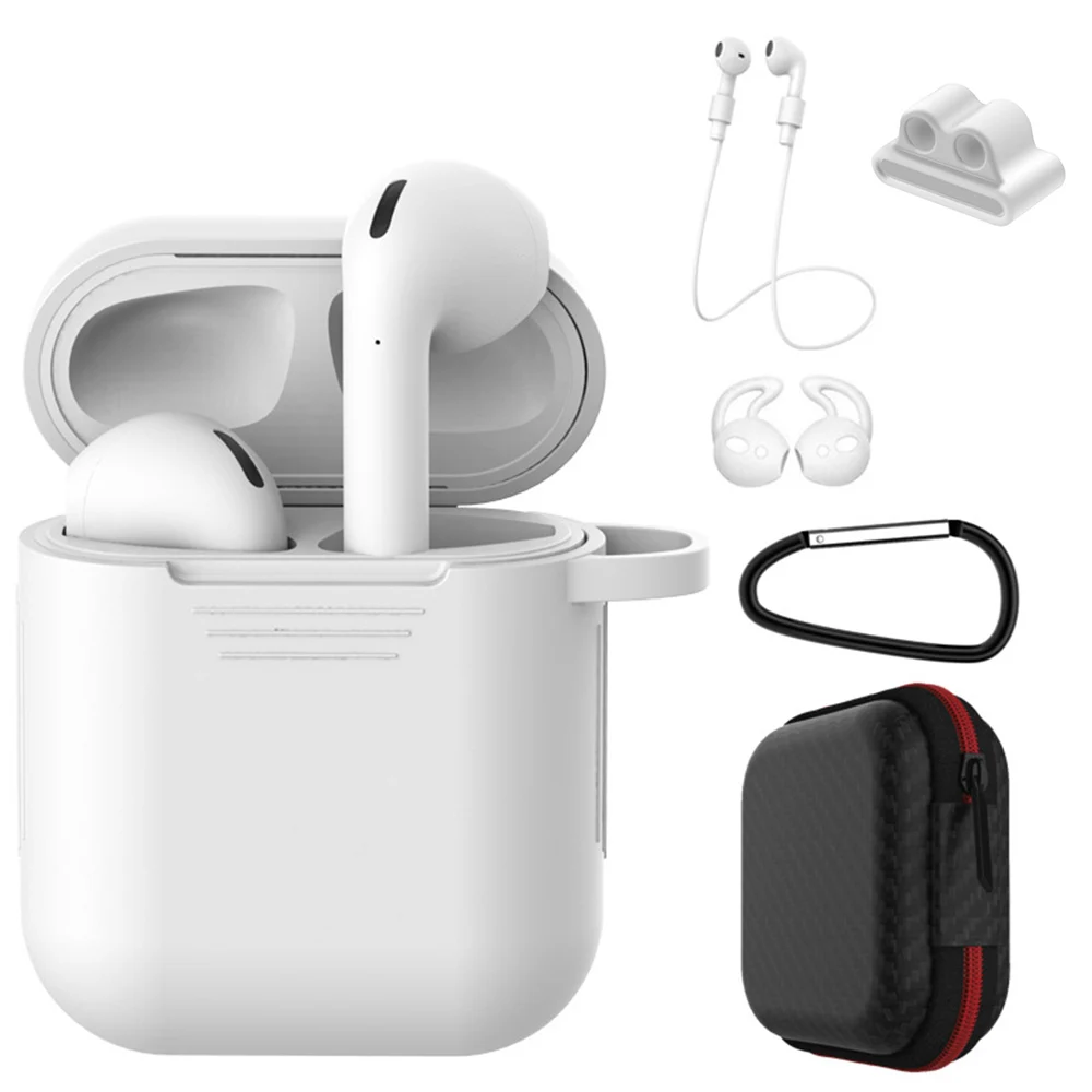 Мягкий силиконовый защитный чехол Аксессуары AirPods чехол для i7s i14 i30 i60 i200 наушники Линейный чехол для предотвращения потери веревки - Color: 6 In 1-B