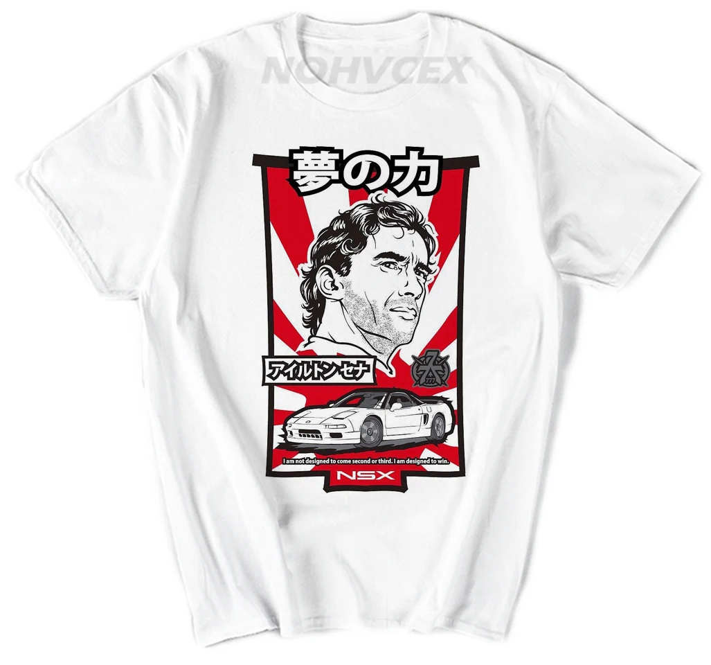 

New Summer Ayrton Senna T-shirt Car Styling T Shirt Men Plus Size Clothing