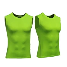 Популярные мужские компрессионные быстросохнущие футболки без рукавов стрейч спортивные майки YS-BUY