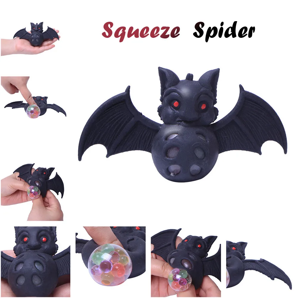 

Antistress Cartoon Black Spider Mesh Balll Grape Balls Kids Toys Bath Toy Gifts Stress Reliever Toy Squishy Toys for Children