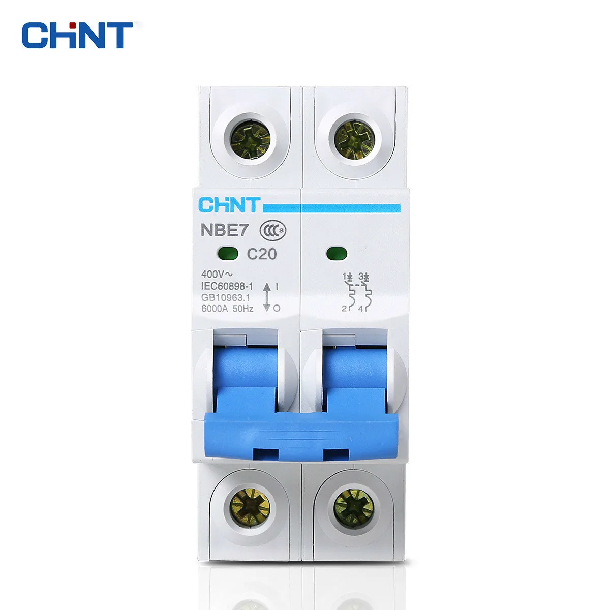 

CHNT 2P 20A Miniature Circuit Breaker Household Type C Air Switch Moulded Case Circuit Breaker