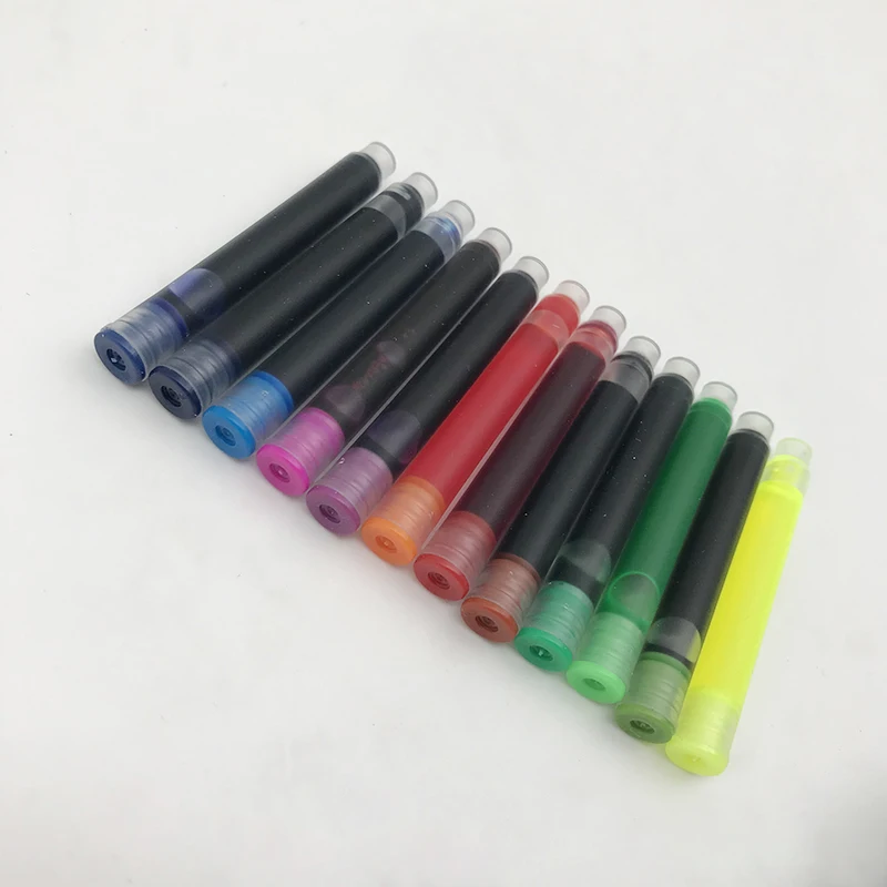 

25pcs Jinhao Ink Cartridge Portable Colored Ink 2.6 Caliber Universal Fountain Pen Refill Non-carbon 12 Colors for Choose