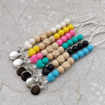 

Infant Beads Teether Pacifier Chain Anti-chain Comforting Appease Baby Molar Supplies