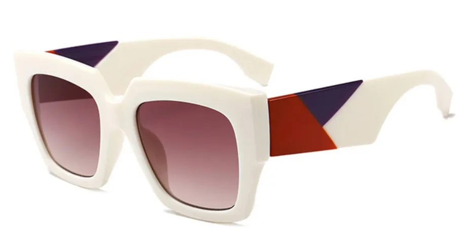 CCSPACE 46001 F Квадратные Солнцезащитные очки для мужчин и женщин, брендовые дизайнерские модные мужские и женские очки - Цвет линз: C5 beige tea