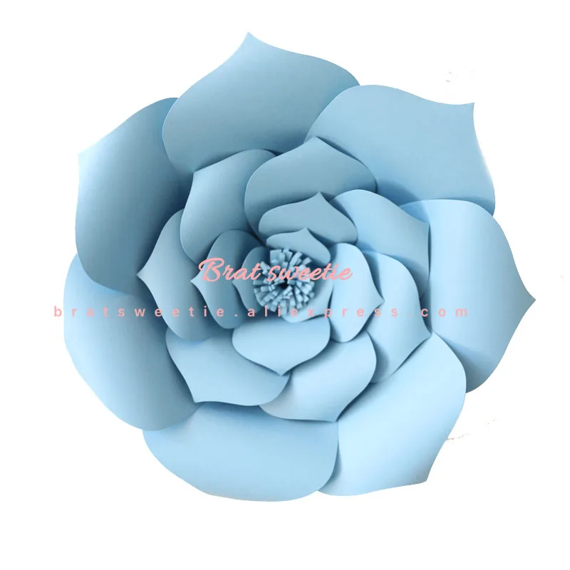 s2 dark blue 3D бумажные цветы фон Сделай Сам ручной работы поддельные цветы стены день рождения фон розы искусственный цветок для свадебных украшений - Цвет: s2 dark blue