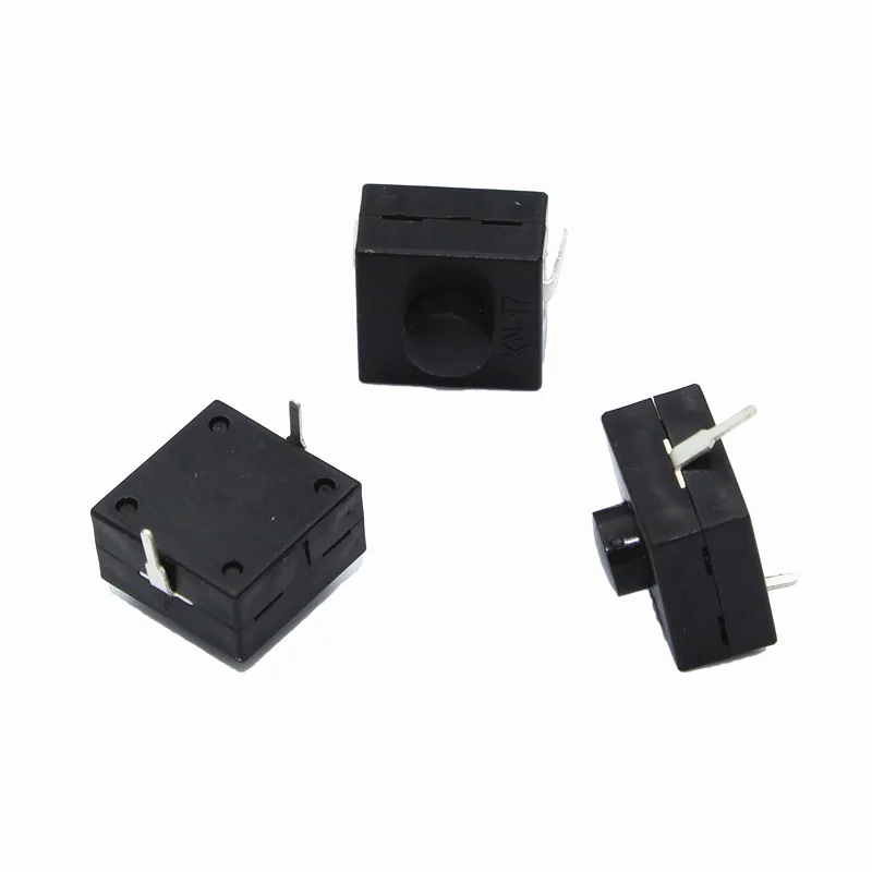 

10Pcs CB-1212-112D Flashlight switch Button switch 1A 30V Self-locking lamp switch Power switch Intermediate foot