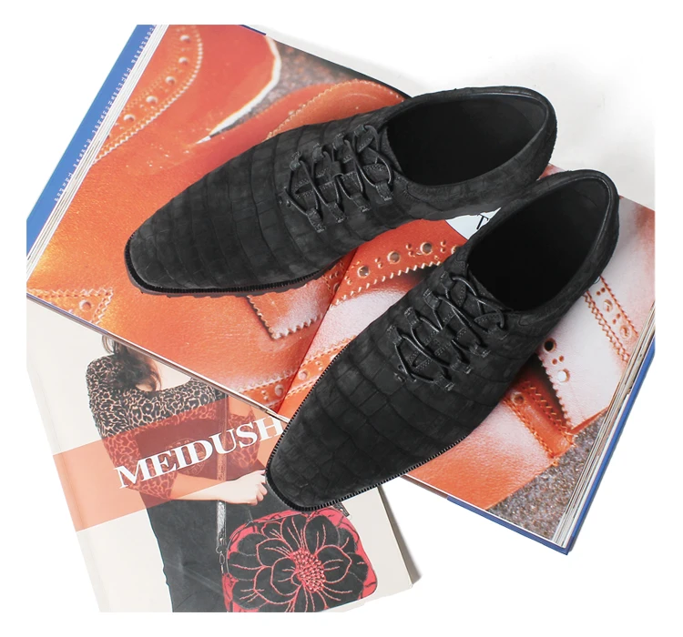 Vikeduo/Новинка года; Мужская обувь из натуральной крокодиловой кожи; Черная офисная обувь ручной работы; Мужские Винтажные оксфорды; Zapatos; Sepatu Pria