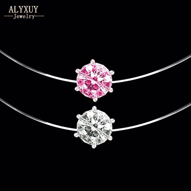 Модные украшения Высокое качество прозрачная рыболовная линия звено цепи циркон CZ чокер колье подарок для женщин девочек N2016