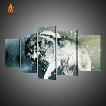

Artryst HD Print Snowy Wolf Picture Modern Home Decoration Painting for Living Room Frame Canvas Oil Painting Art Wall AR004