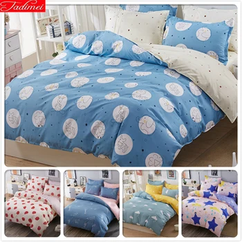 

Cartoon Animal Consice Duvet Comforter Cover Winter Aotton 3/4 pcs Bedding Sets Kids Child Bed Linen Full King Queen Single Size