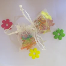 5000 шт 17*23 см бежевая подарочная Сумка из органзы стенд для ювелирных украшений сумки Сумка на шнурке для браслетов/ожерелье/Свадебная сумка из пряжи