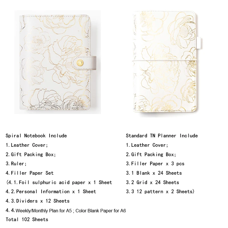 Lovedoki Foil Golden Floral Notebook and journals Daily book A5A6 Planner traveler's notebook stationery store school supplies Lovedoki Foil Golden Floral Notebook and journals Daily book A5A6 Planner traveler's notebook stationery store school supplies