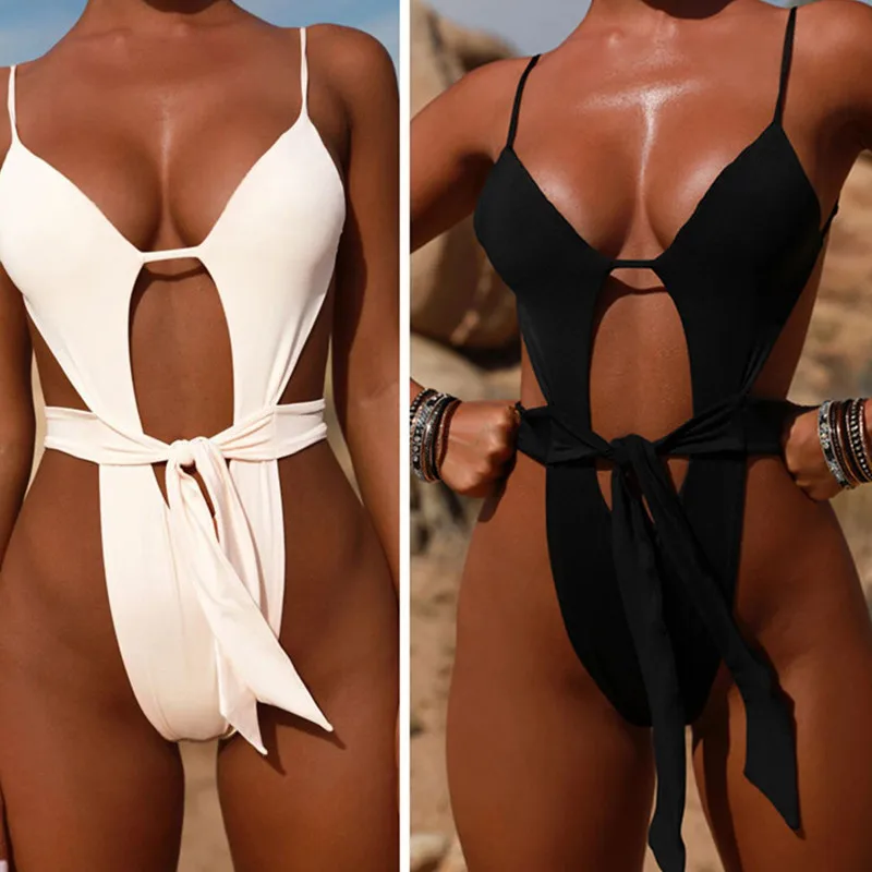 2018 купальники Высокая талия Купальник с низким вырезом на спине Maillot De Bain Femme