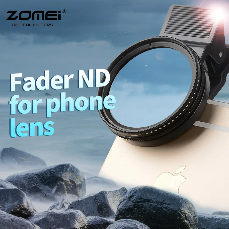 

ZOMEI Pro Slim Adjustable ND2-400 multilayer coating fader nd filter for phone lens