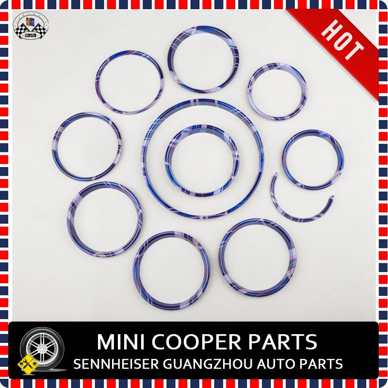 

Brand New ABS Plastic UV Protected Pure Color Style Interior Rings Decoration MINI Cooper F55 F56 F57 (11PCS/SET)