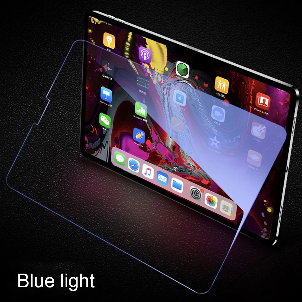 WOWCASE Tempered Glass For iPad Pro 2018 11 inch Screen Protection Film Blue&Clear HD 9H Scratch Proof Blue Light Filter Case WOWCASE Tempered Glass For iPad Pro 2018 11 inch Screen Protection Film Blue&Clear HD 9H Scratch Proof Blue Light Filter Case