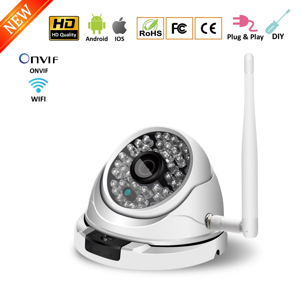 

Wireless WiFi Outdoor Camera 2MP 1080P HD Home Surveillance Security Camera Waterproof Dome CCTV Camera Support TF Card ONVIF