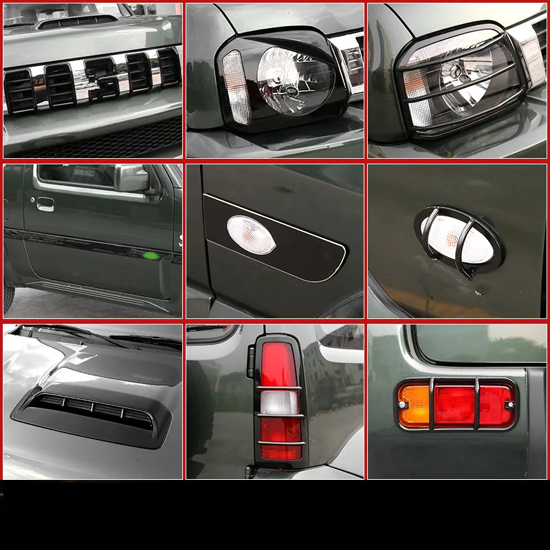 Черные декорированные двери для Suzuki Jimny 2007 08 09 10 11 12 13 14 15 16 CA130A|Хромирование| |