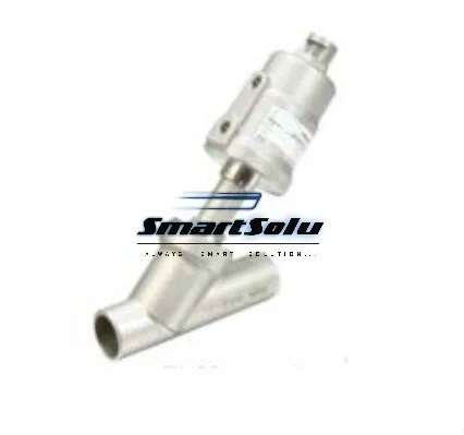 

1 1/4 inch 2/2 Way single acting stainless steel pneumatic angle seat valve 63mm actuator