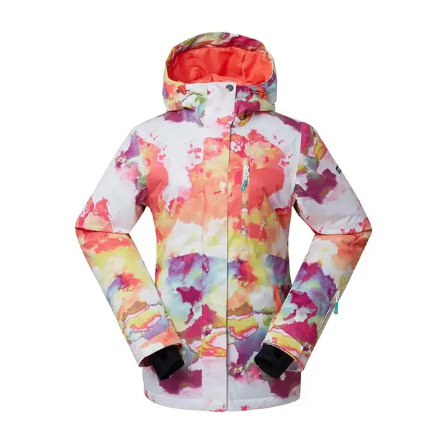 GS white Girls Ski jackets snowboarding Clothing 10K waterproof windproof breathable winter women Snow Suit Shining Camouflage