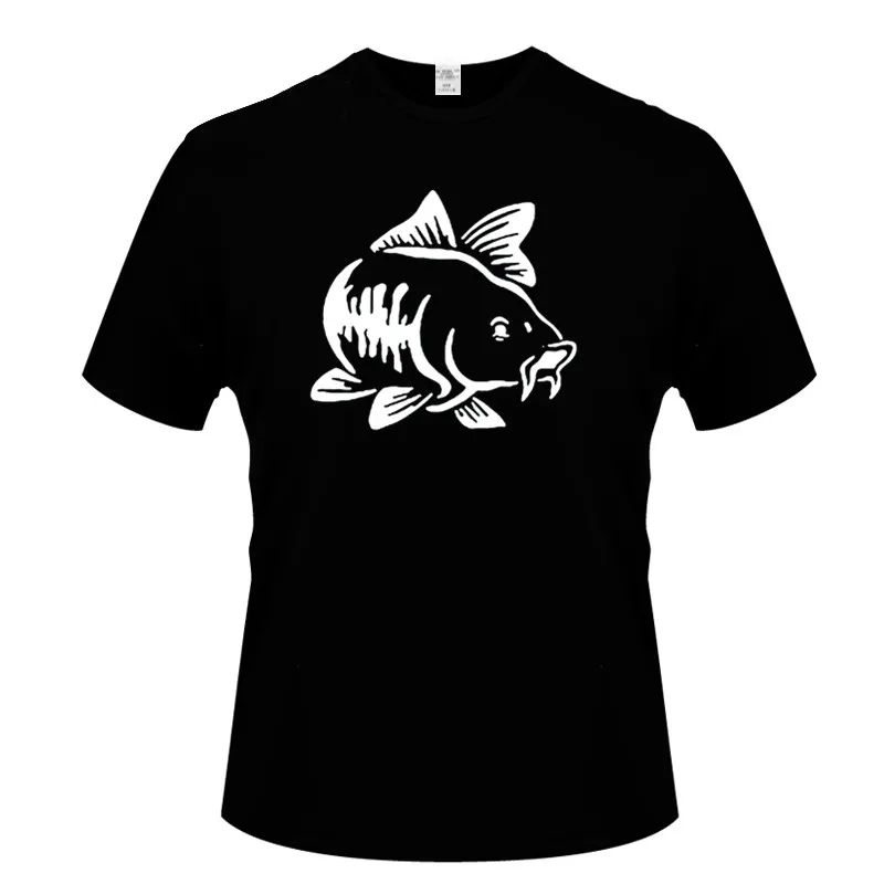 Mejor Compra Camiseta de algodón para hombre, camisa fresca de manga corta con estampado de peces de carpa en el verano, 2019 lnwRQXqo