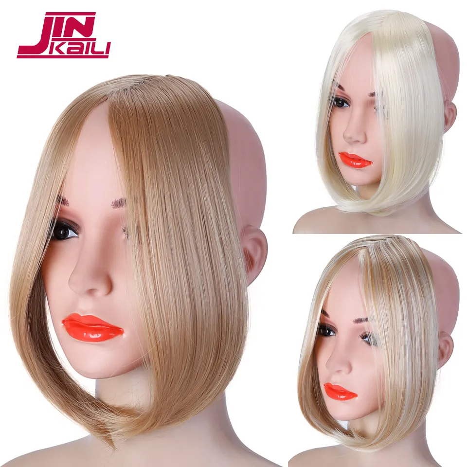 JINKAILI Middle Part Long Straight Bangs For Women Natural Fake Hair