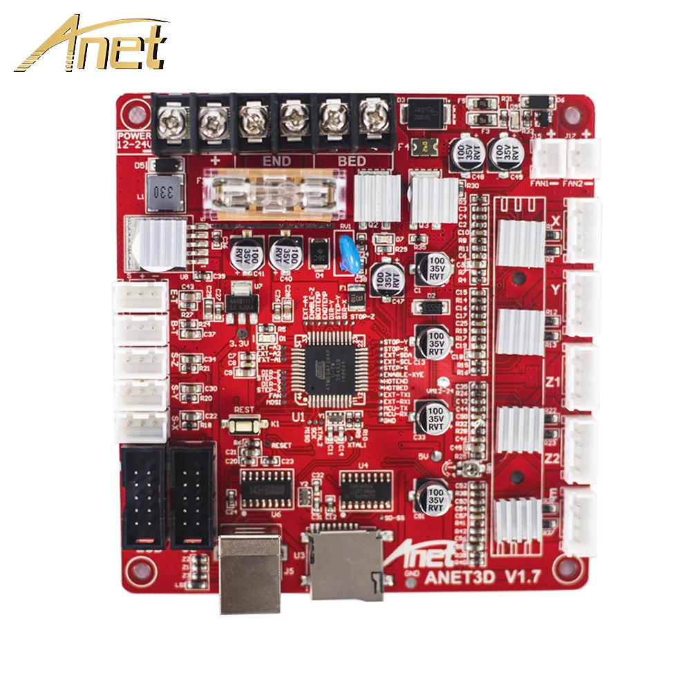 Skup 1 sztuk Anet 3D tablica sterownicza do drukarki dla Anet A8 i A6 i A3 i A2 3D drukarki Reprap i3 3D części drukarki płyta główna 4 kolory