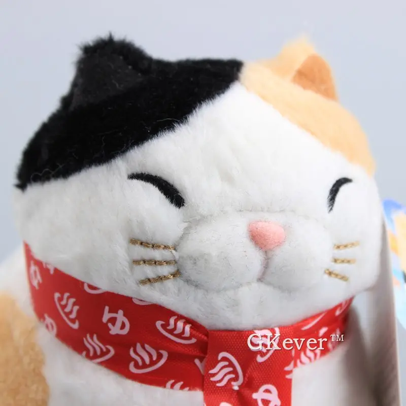 Высокое качество аниме Hige Manjyu Maekake Кот Мягкие животные милые Mi sama плюшевые